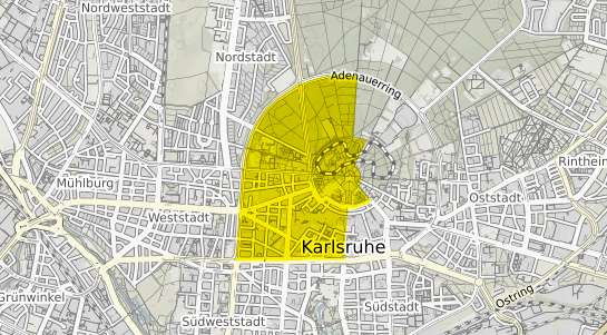 Immobilienpreisekarte Karlsruhe Innenstadt West
